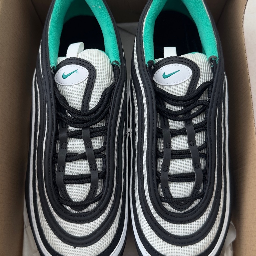 Nike Kids Black, White, and Teal Sneakers